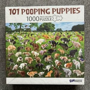 Funwares Original 101 Pooping Puppies Jigsaw Puzzle - NEW in box.